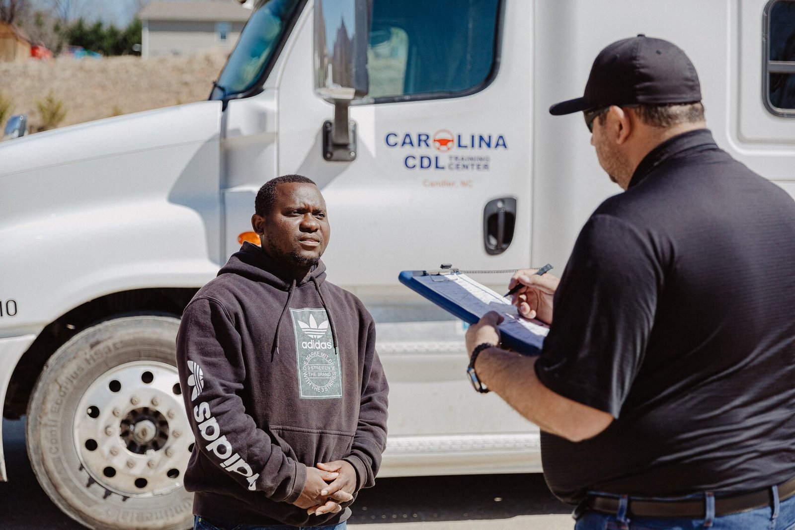 Class B straight truck used for CDL training at Carolina CDL Training Center in Candler, NC